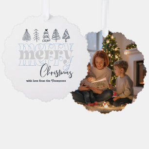 Carte Décorative Gribouillis hivernaux givrés Mémoire de Noël