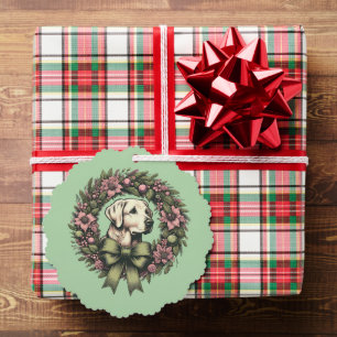 Carte Décorative Guirlande de Noël Jaune