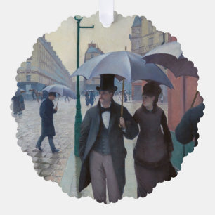 Carte Décorative Gustave Caillebotte - Rue de Paris ; Temps de plui