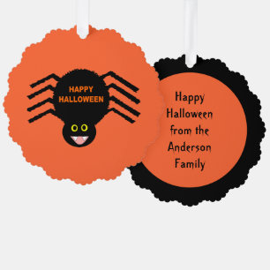 Carte Décorative Halloween Black Spider Custom