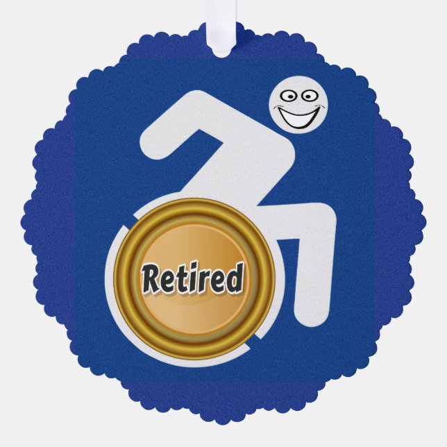 Carte Décorative Handicapés à la retraite (Recto)