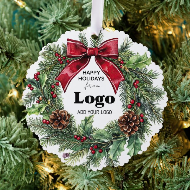 Carte Décorative Happy Holidays Business Logo Bulk Budget Custumer (Insitu (Arbre))