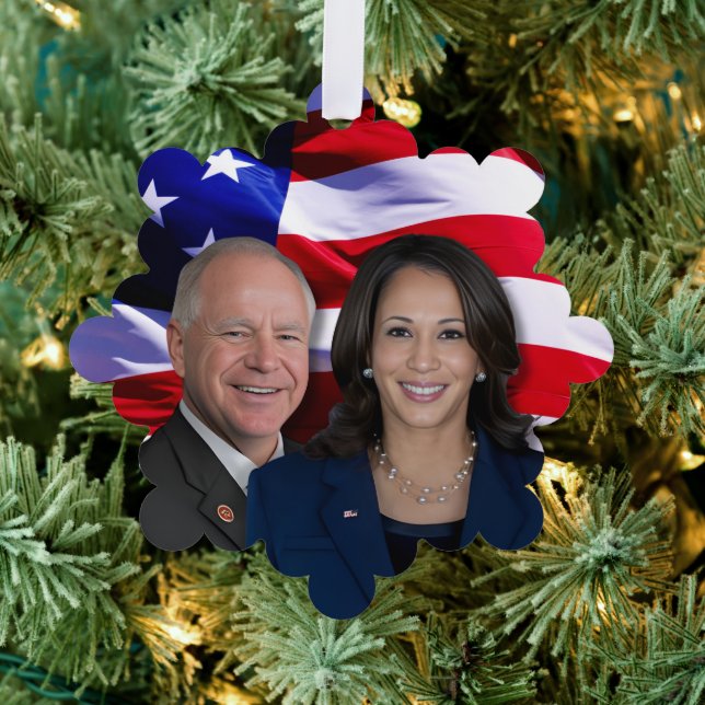 Carte Décorative Harris Waltz Photo 2024 - Kamala Harris Tim Waltz (Insitu (Arbre))