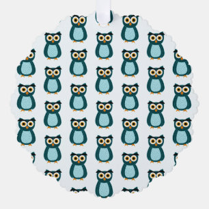 Carte Décorative Illustration Blue Owl