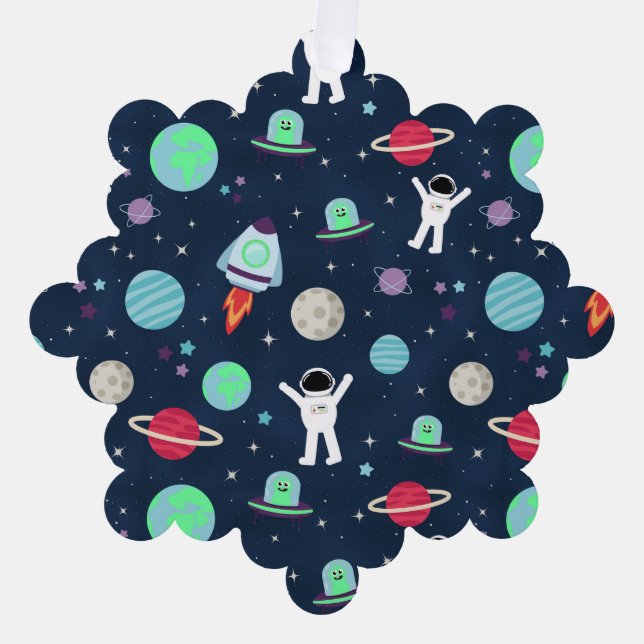 Carte Décorative Illustration du Motif spatial (Recto)