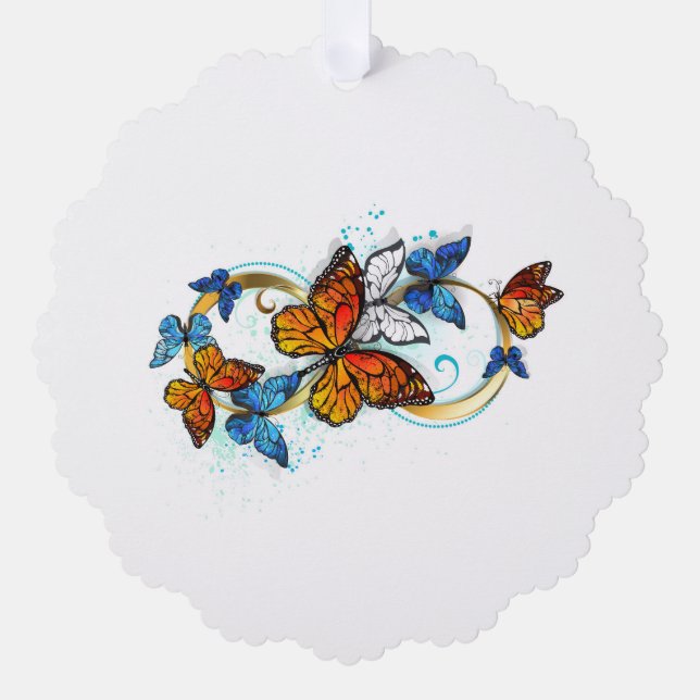Carte Décorative Infini de papillons monarques (Recto)