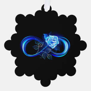 Carte Décorative Infini lumineux avec rose bleue