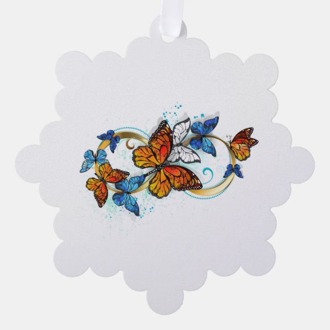 Carte Décorative Infinité de papillons monarques (Recto)