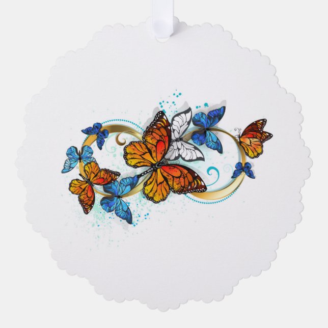 Carte Décorative Infinité de papillons monarques (Recto)