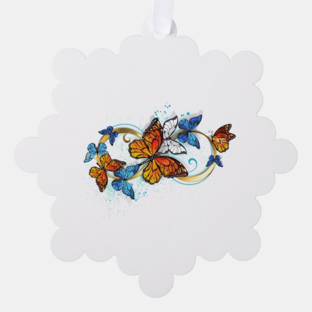 Carte Décorative Infinité de papillons monarques (Recto)