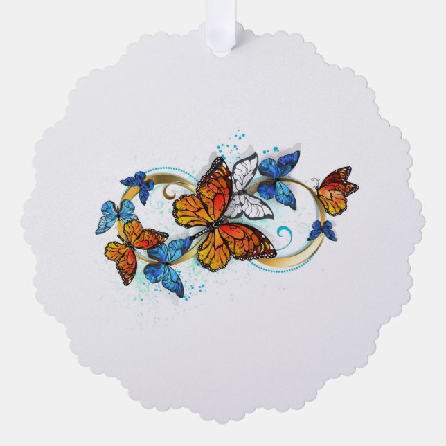Carte Décorative Infinité de papillons monarques (Recto)