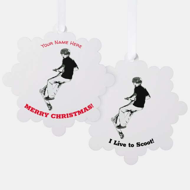 Carte Décorative J'Ai De L'Air ! - Tracé de scooter de départ (Recto/Verso)