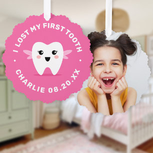 Carte Décorative J'ai perdu ma première fée de dent rose