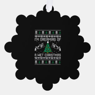 Carte Décorative Je Rêve D'Un Noël Humide