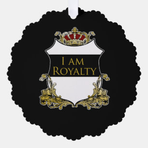 Carte Décorative « Je suis royal » Blason sur papier Eggshell super