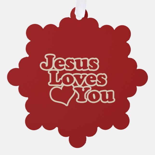 Carte Décorative Jésus vous aime pour les chrétiens (Recto)