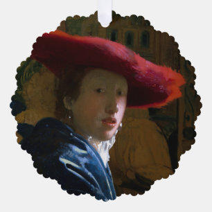 Carte Décorative Johannes Vermeer - Fille avec un Casquette rouge