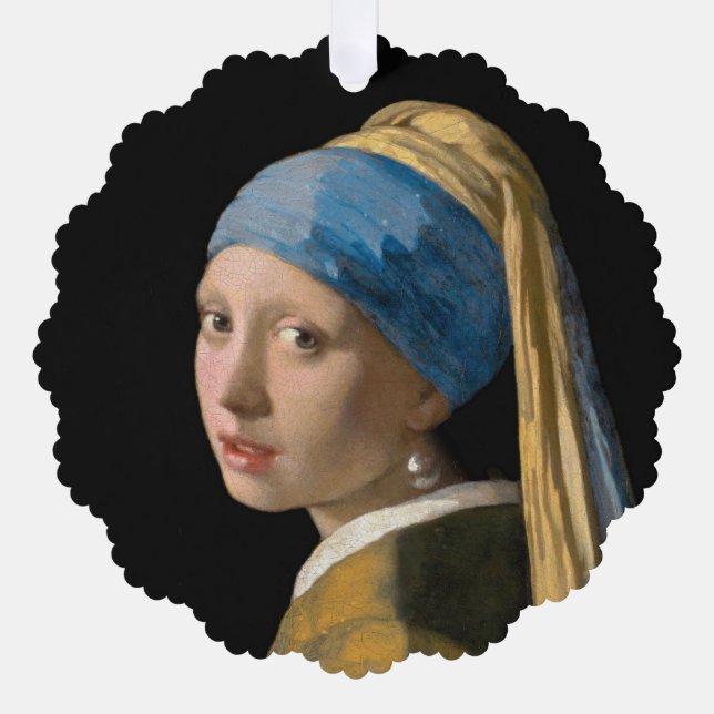 Carte Décorative Johannes Vermeer - Fille avec une oreille perle (Recto)