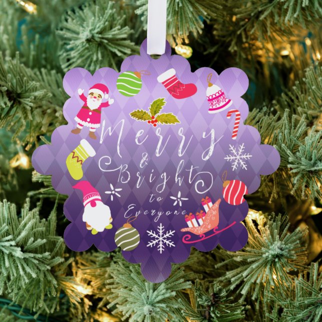 Carte Décorative Joie Noël Violet (Insitu (Arbre))