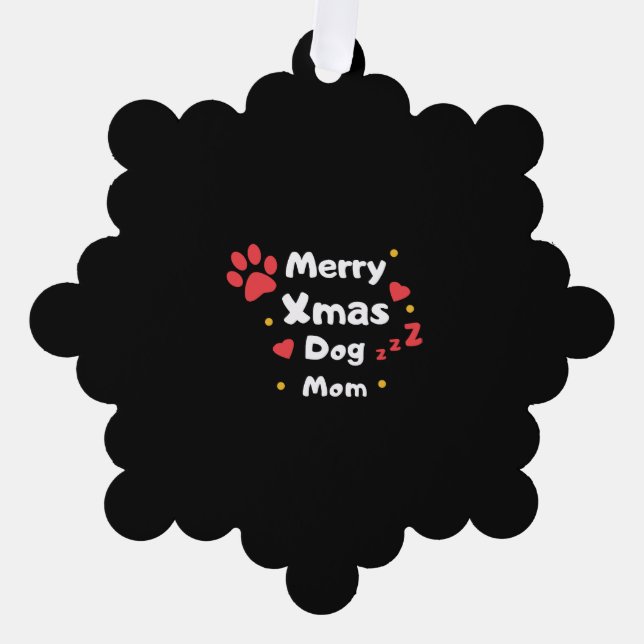 Carte Décorative Jolie maman chien de Noël (Recto)