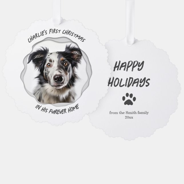Carte Décorative Jours fériés de Noël du chien mignon (Recto/Verso)