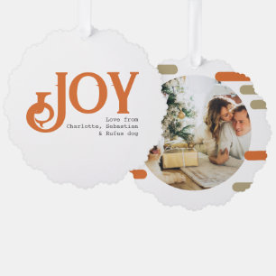 Carte Décorative Joy Photo Noël Personnalisé