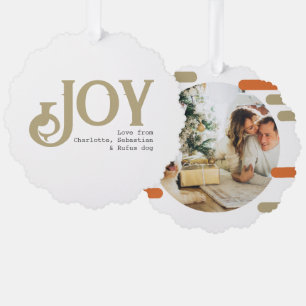 Carte Décorative Joy Photo Noël Personnalisé