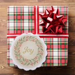Carte Décorative “Joy” Watercolor Christmas Ornament