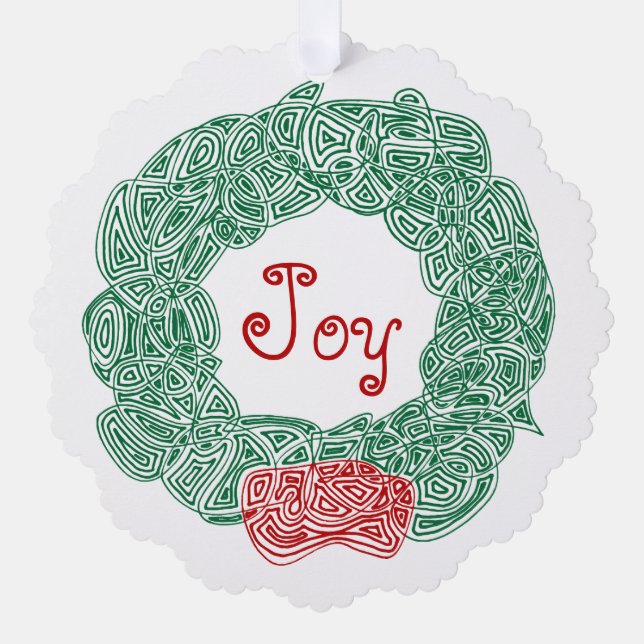 Carte Décorative Joy Wreath (Recto)