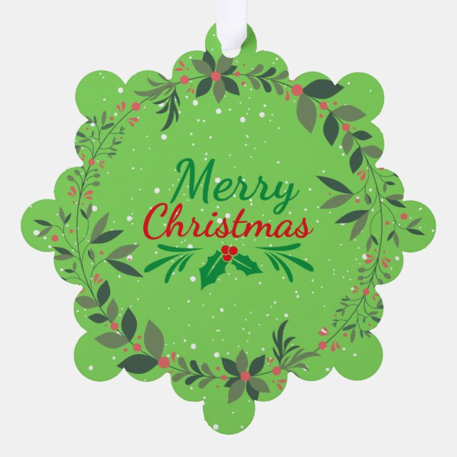 Carte Décorative Joyeuse couronne de Noël (Verso)