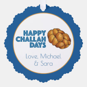 Carte Décorative Joyeuses fêtes de Challah Hanoukka Chanukah