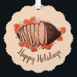 Carte Décorative Joyeuses Vacances Braisé Brisket Cuisine juive<br><div class="desc">Le design présente une illustration originale d'un plateau avec une poitrine braisée classique, accompagnée de légumes rôtis. Un plat de base pendant les fêtes juives, dont Pâques, Hanoukka et Rosh Hashanah. Cette conception est également disponible sur d'autres produits. De nombreuses illustrations sur le thème de la nourriture sont également disponibles...</div>