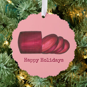 Carte Décorative Joyeuses Vacances Canned Cranberry Sauce Thanksgiv