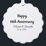 Carte Décorative Joyeux 50e anniversaire ajouter nom du couple date<br><div class="desc">conception</div>