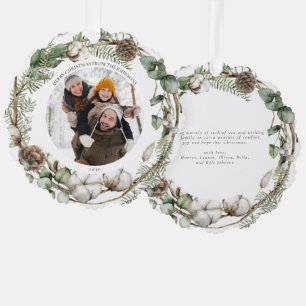 Carte Décorative Joyeux Noël Agritourisme verdure Photo Wreath