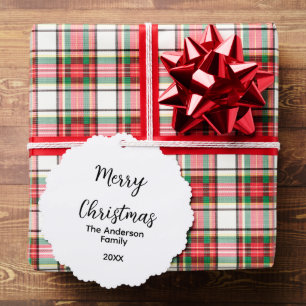 Carte Décorative Joyeux Noël ajoutez le nom de famille année texte