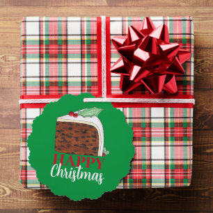 Carte Décorative Joyeux Noël britannique British Cake Slice Festive