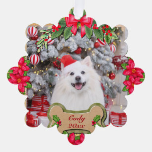 Carte Décorative Joyeux Noël Canin Cadeau Personnalisé pour Chien