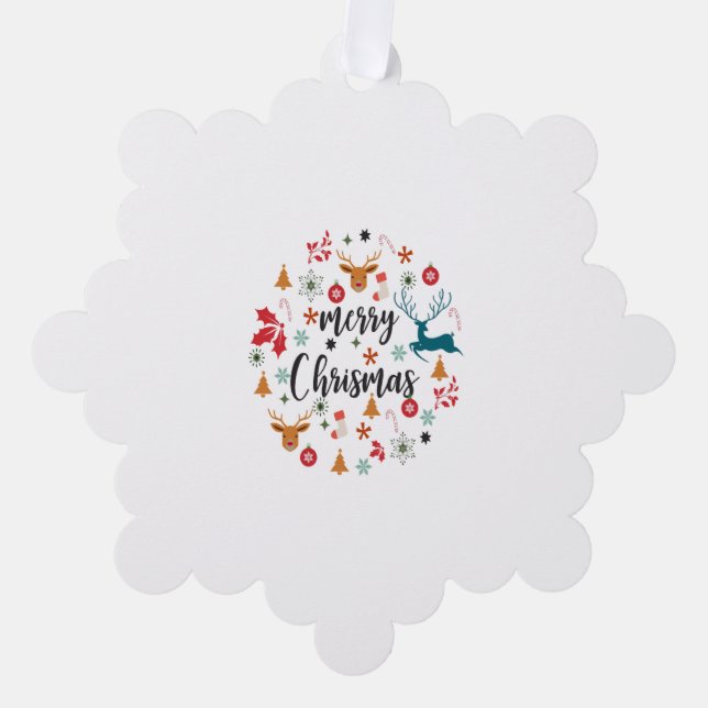 Carte Décorative joyeux Noël Classique T-shirt (Recto)