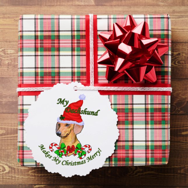 Carte Décorative Joyeux Noël Dachshund (Insitu (Cadeau))