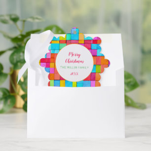 Carte Décorative Joyeux Noël de famille coloré