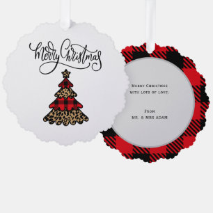 Carte Décorative Joyeux Noël en Arbre de Noël