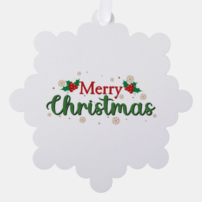 Carte Décorative Joyeux Noël Festif (Recto)