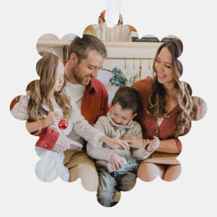 Carte Décorative Joyeux Noël festif et décontracté Photo Rouge