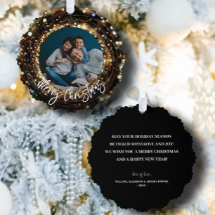 Carte Décorative Joyeux Noël Light Strands Photo