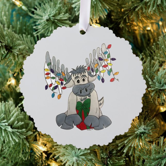 Carte Décorative Joyeux Noël Maine Moose (Insitu (Arbre))