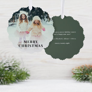 Carte Décorative Joyeux Noël Photo Holiday