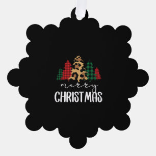 Carte Décorative Joyeux Noël Svg Leopard Tree