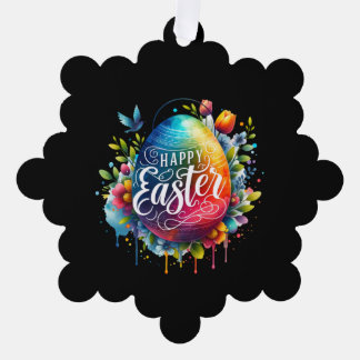 Carte Décorative Joyeux Pâques : Vibrant Oeuf de Pâques