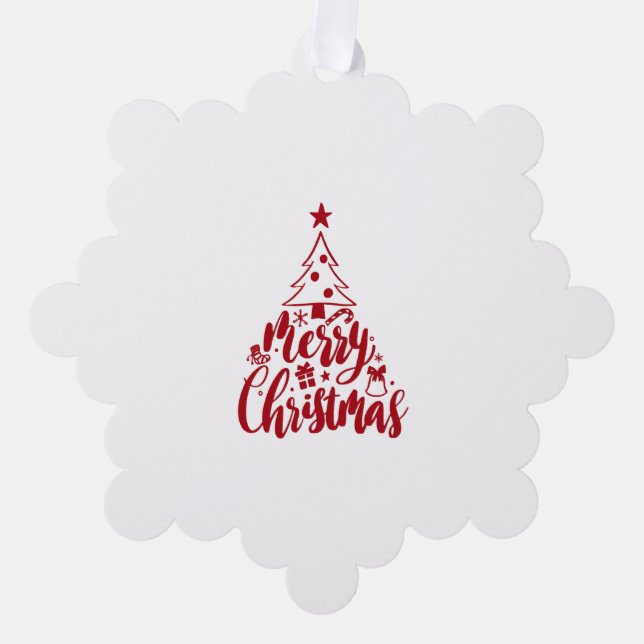 Carte Décorative Joyeux sapin de Noël (Recto)